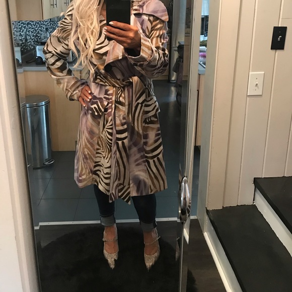 Alberto Makali zebra animal print coat size 14 - Picture 14 of 14